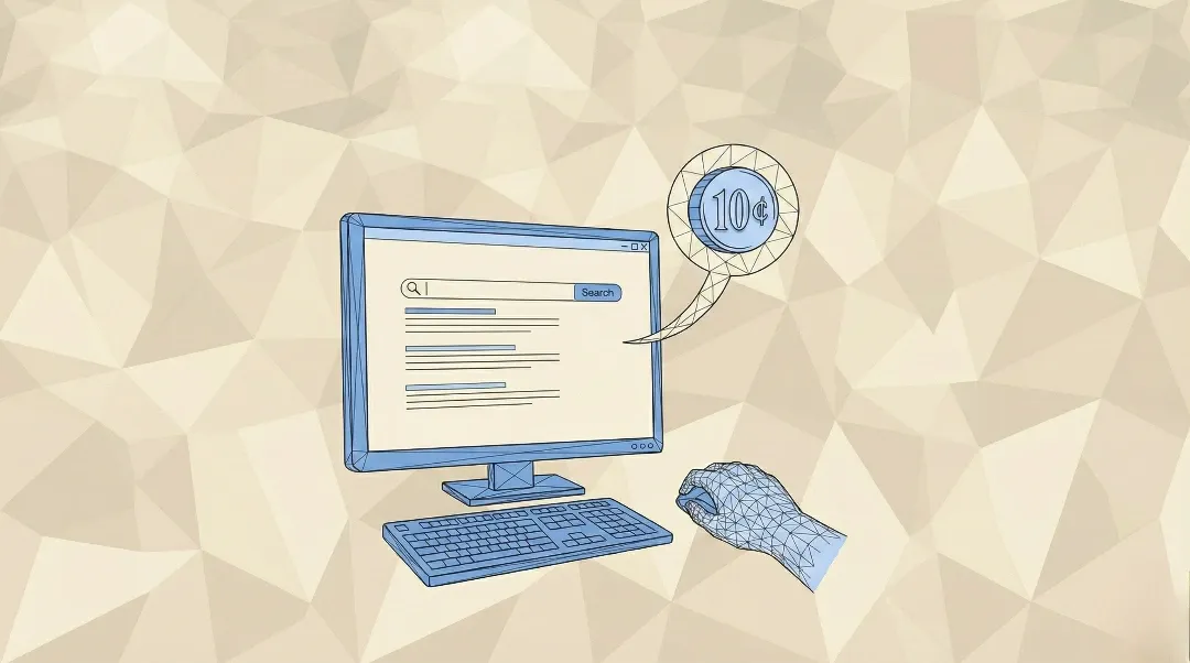 PPC를 설명하기 위한 클릭 시 비용 지불을 안내하는 이미지